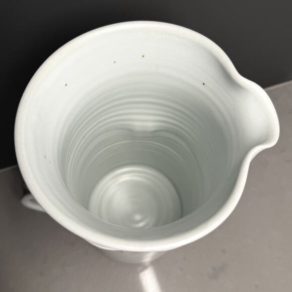 Roycroft Potters East Aurora NY Porcelain Pottery Pitcher Jug With Handle 9 1/4" - Picture 6 of 9